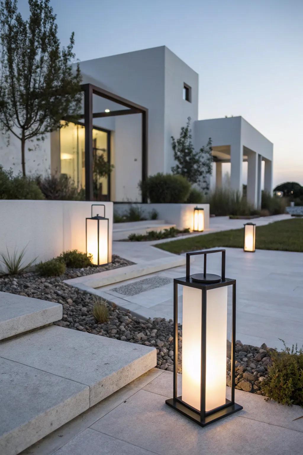 Achieve sleek elegance with minimalistic lantern designs.