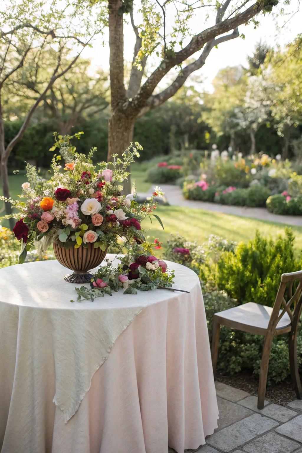 Gorgeous floral centerpieces add a touch of elegance to tables.