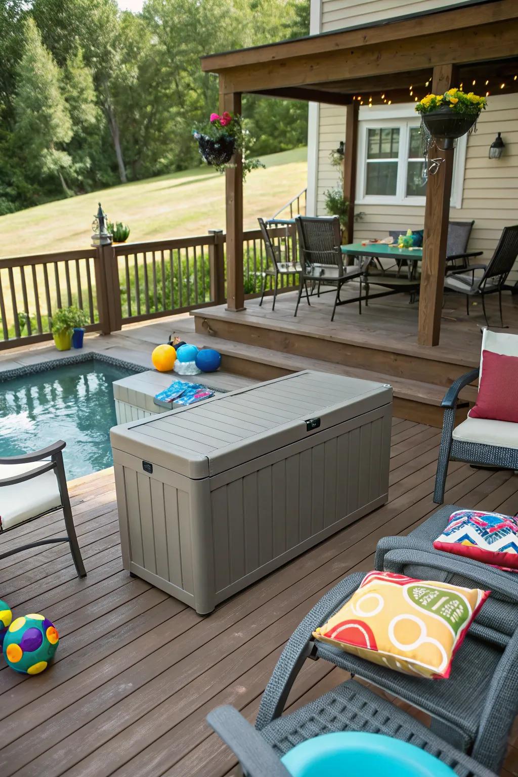 Deck boxes are versatile and weather-resistant storage options.