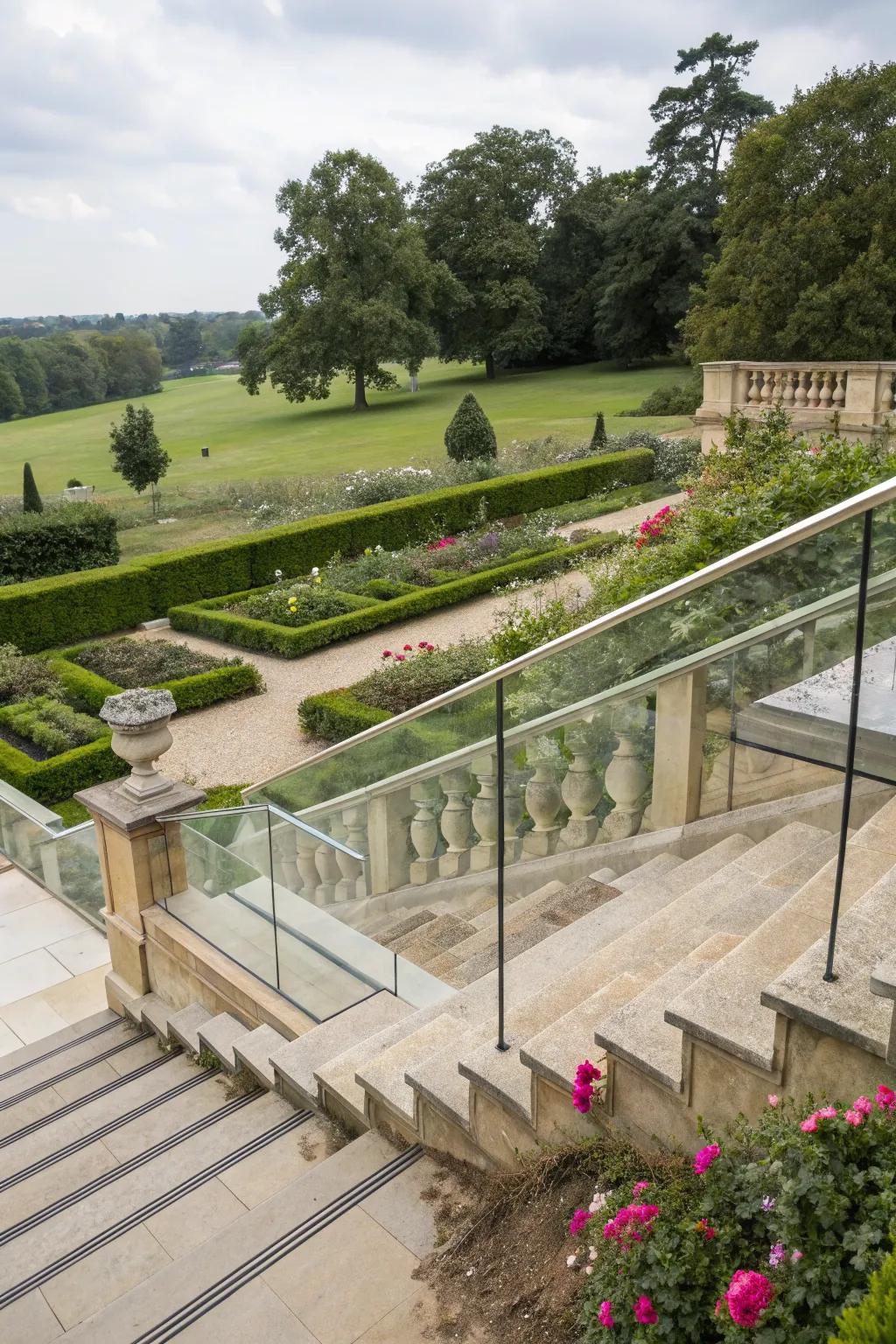 Glass balustrades add elegance and clarity to your outdoor space.