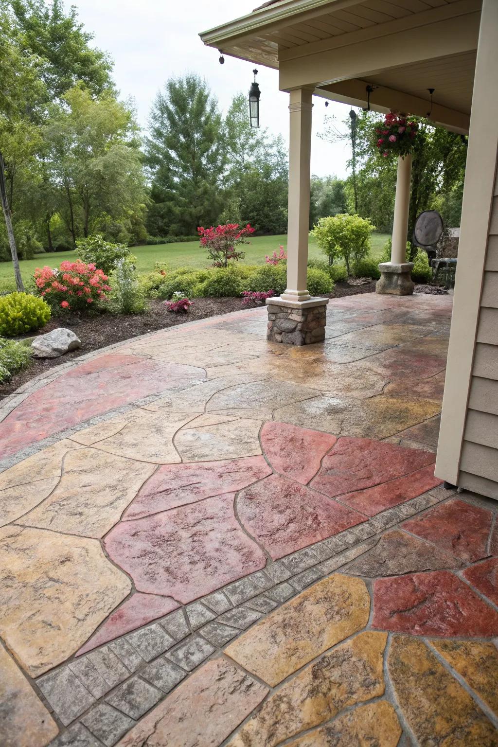 Use color variations to personalize your patio.