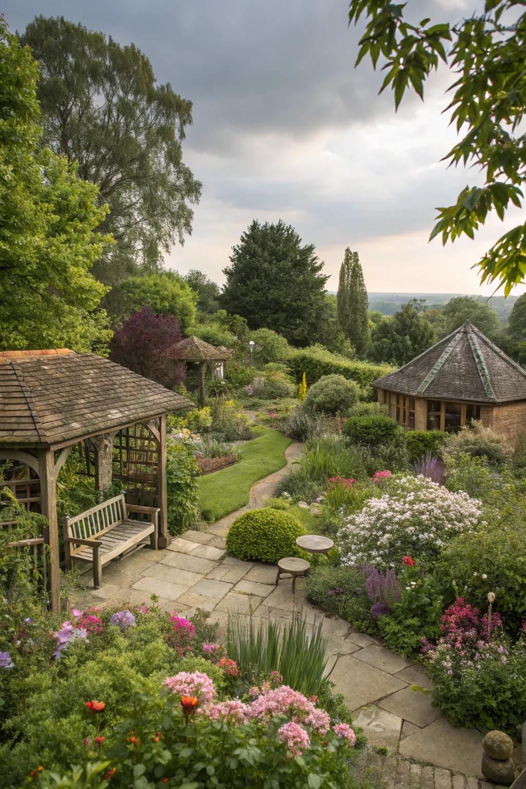 Elevate your backyard with lush landscaping.