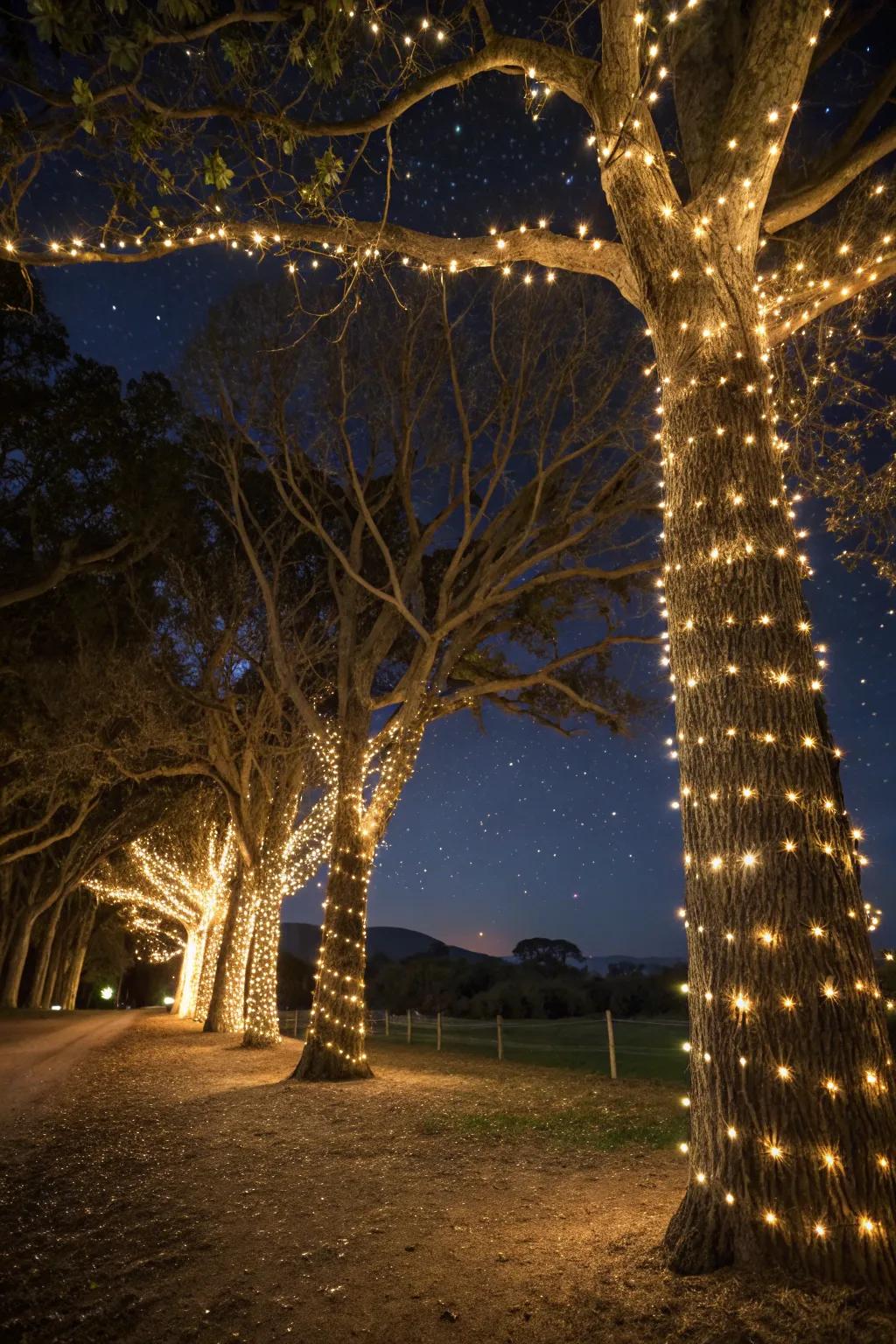 String lights bring a touch of magic to your trees.