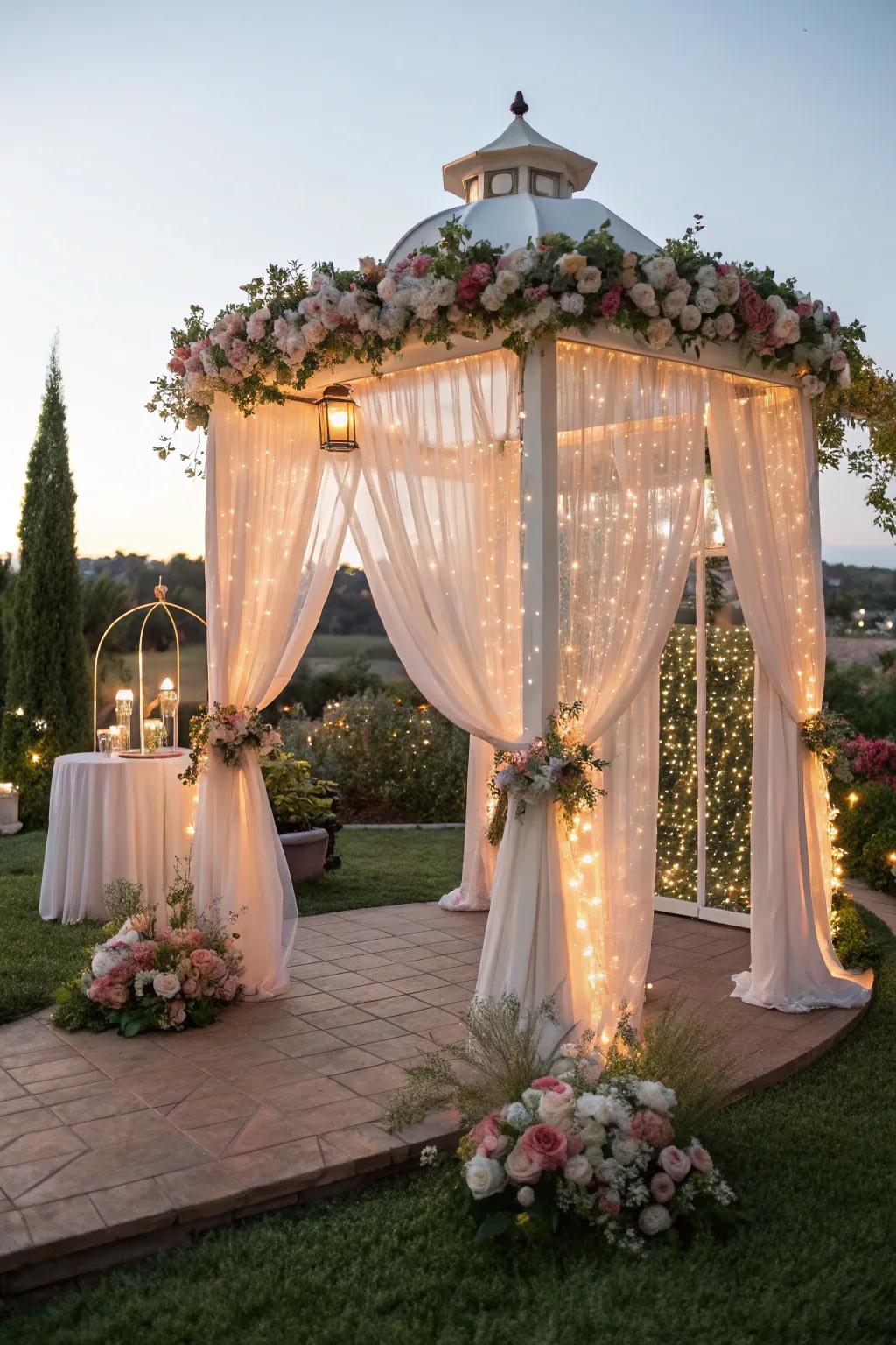 Fairy lights create a magical and whimsical ambiance for your photo booth.