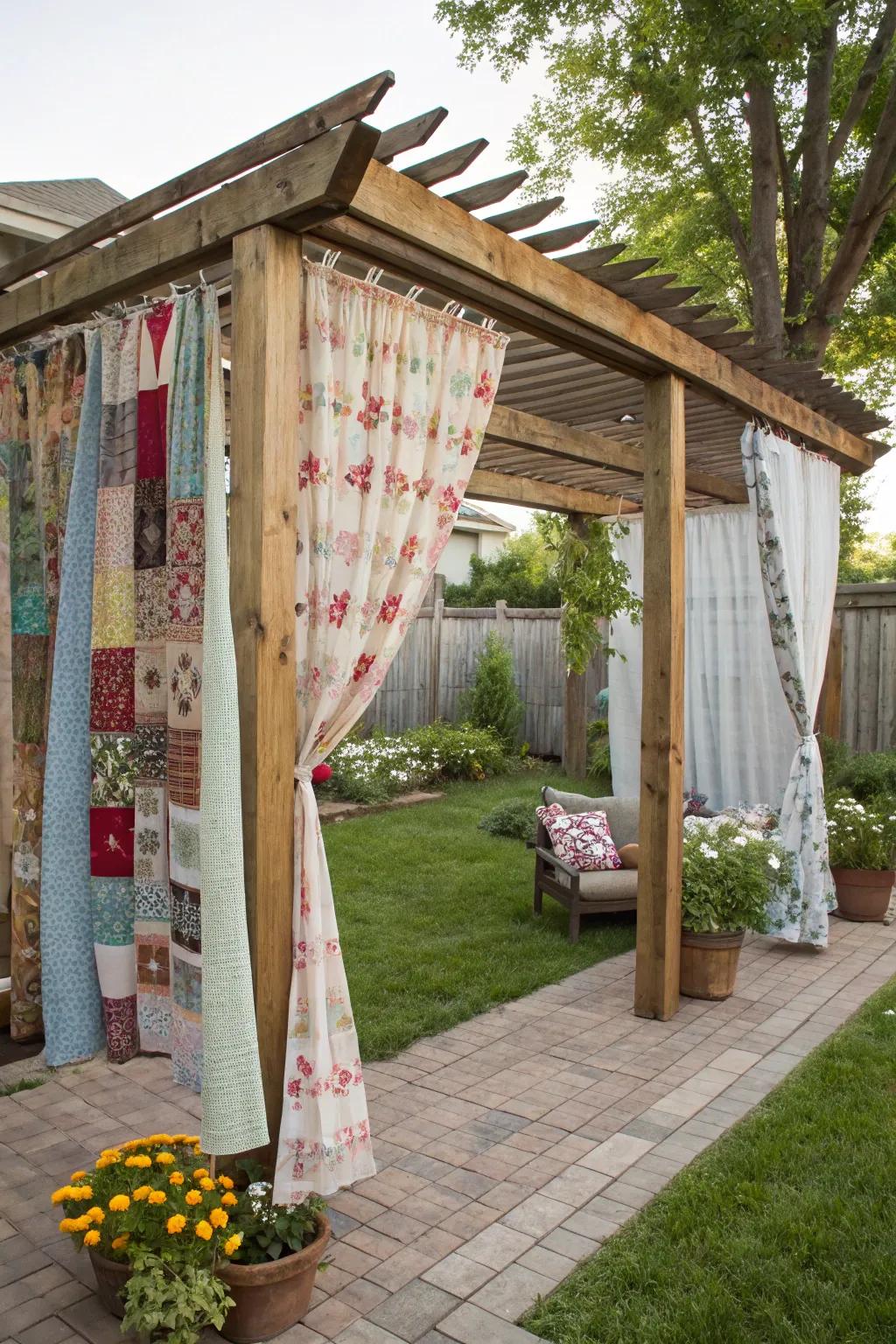 Create personalized curtains with DIY fabric solutions.