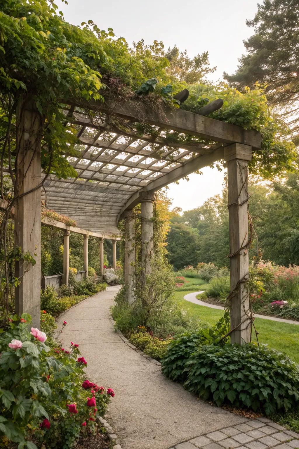 Louvered walls for a blend of privacy and elegance