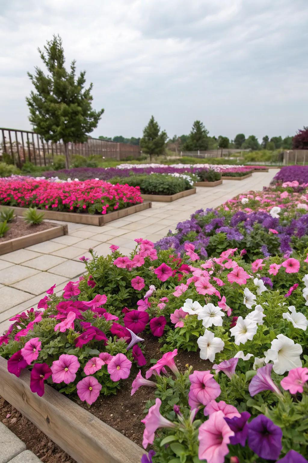 Transform bare garden areas with a colorful petunia ground cover.