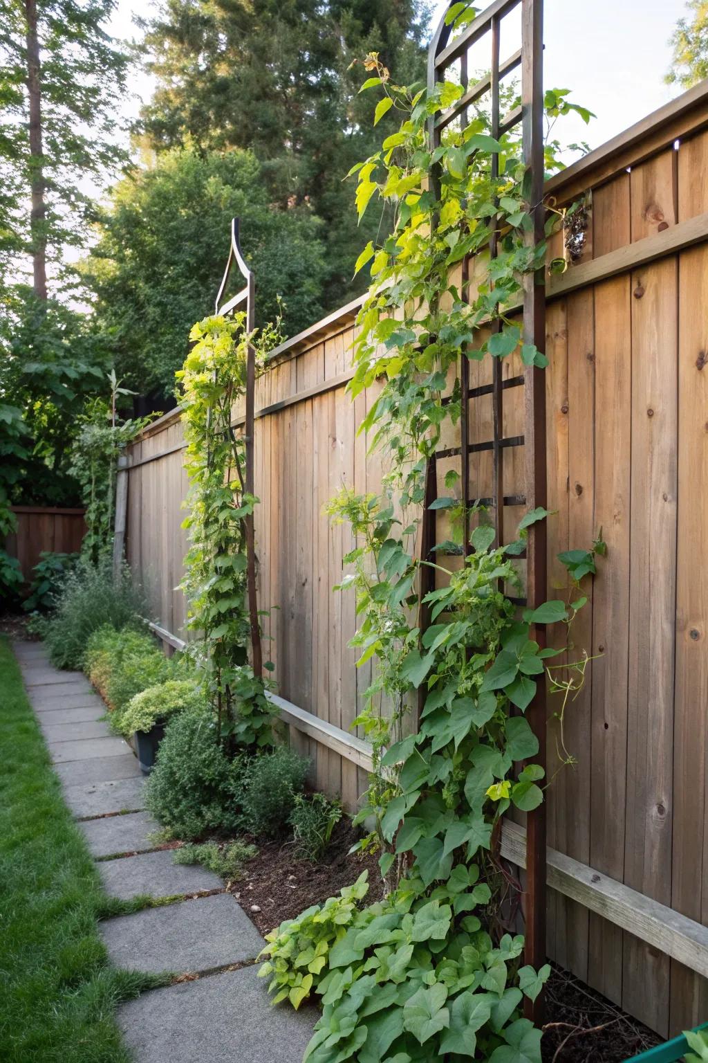 Vertical gardening maximizes space and adds a new dimension.