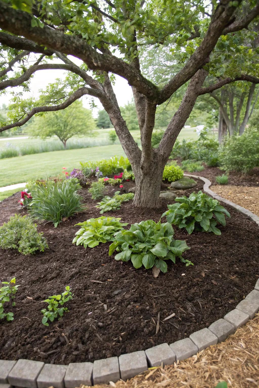 Mulching adds style and moisture retention to your garden.