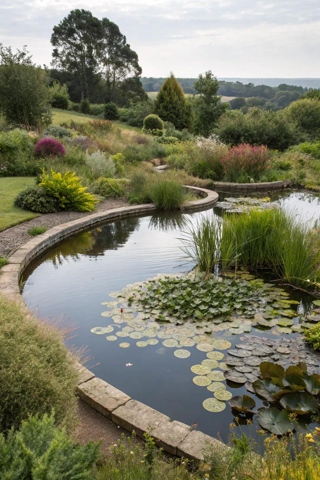 Freeform ponds offer a natural, artistic flair that blends into any garden.