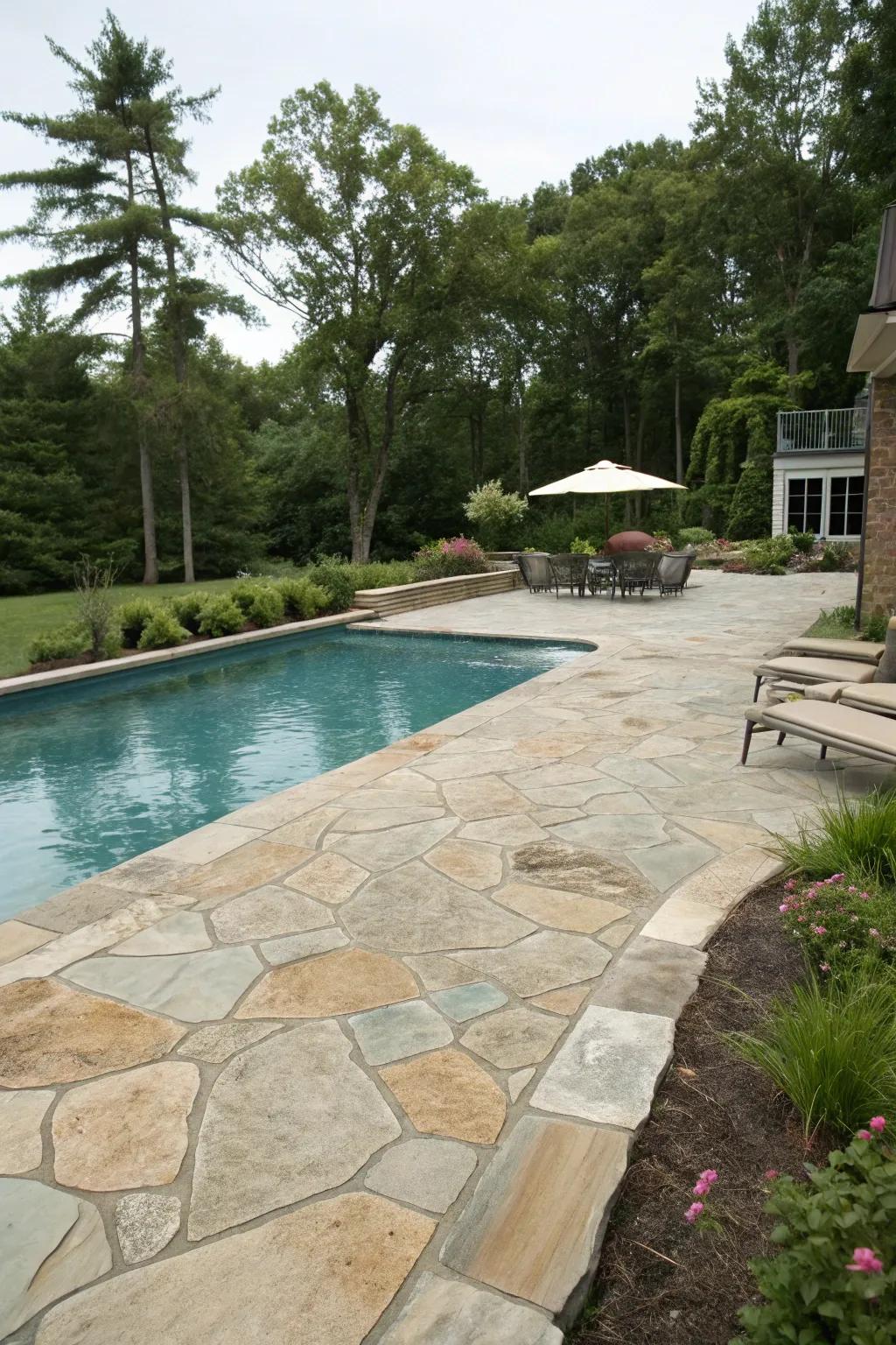Imitate the elegance of stone with painted coping.