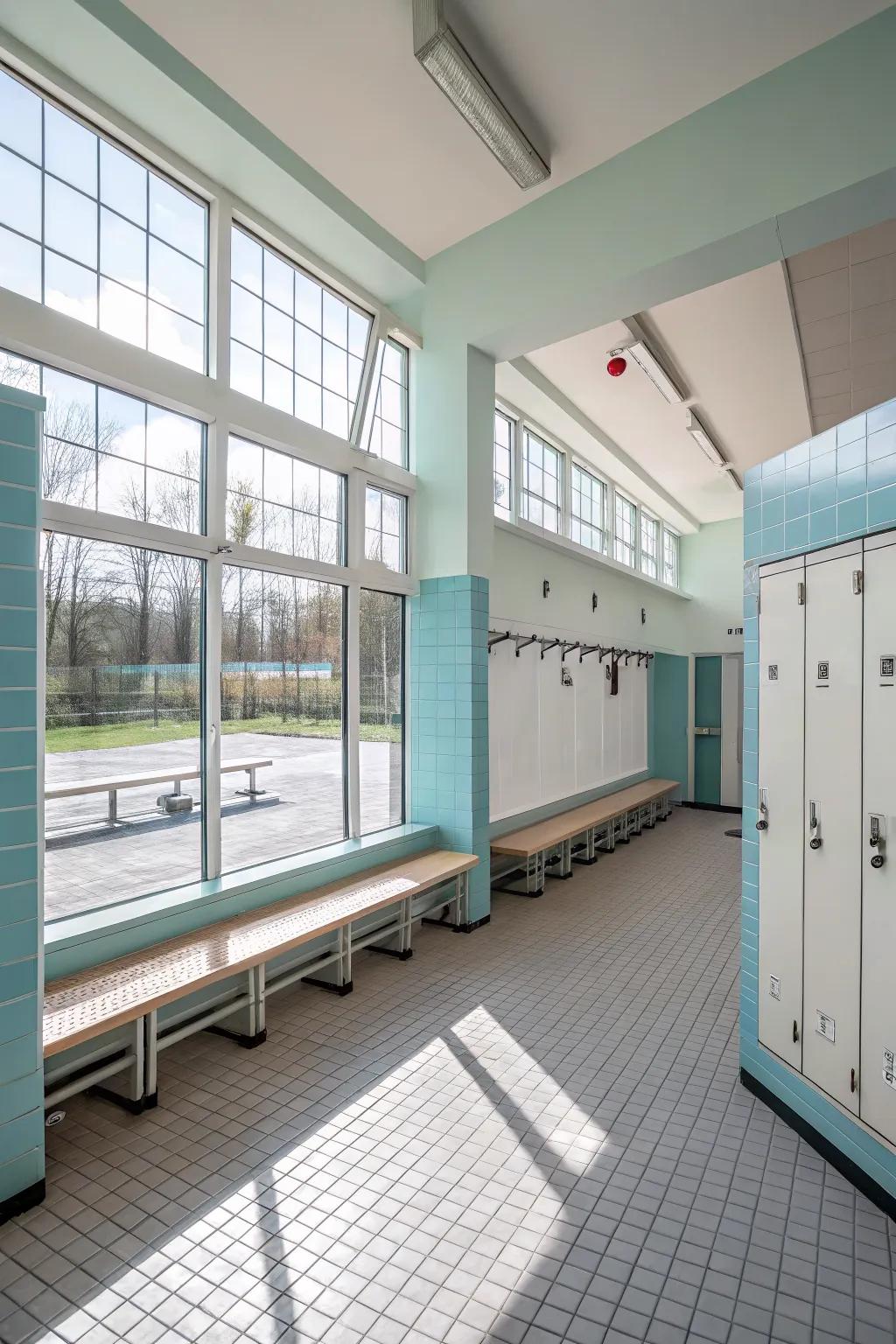 Natural light transforms your changing room into a welcoming haven.