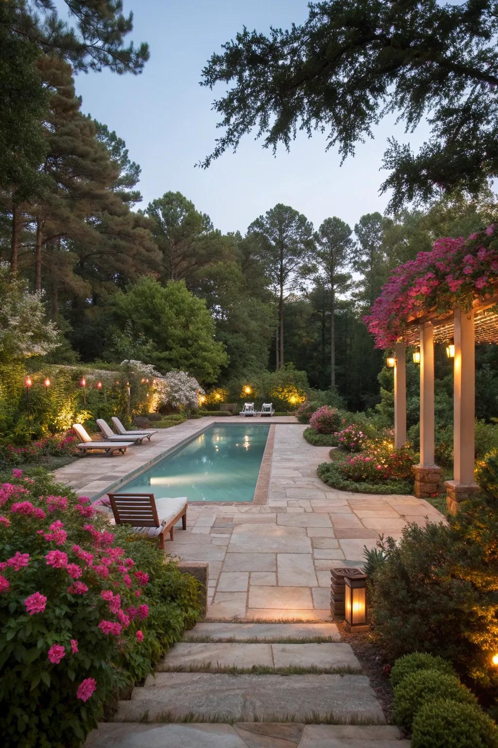 Extend your pool enjoyment with ambient lighting.