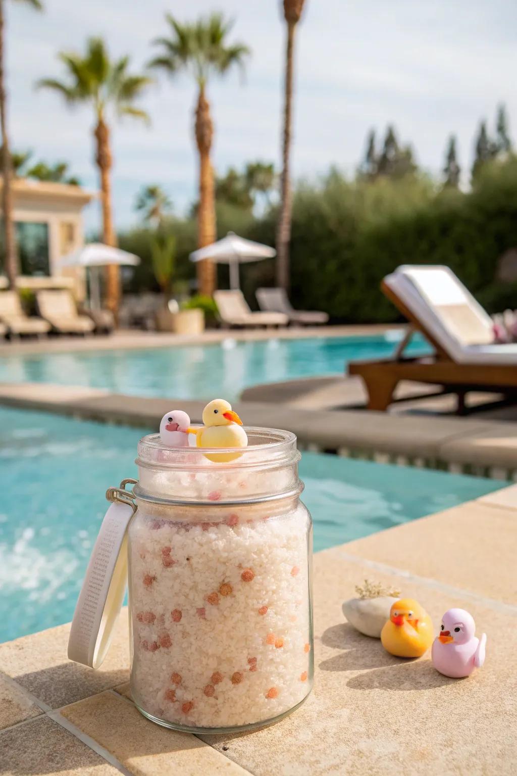 Relaxing bath salts with a playful twist make for a unique gift.