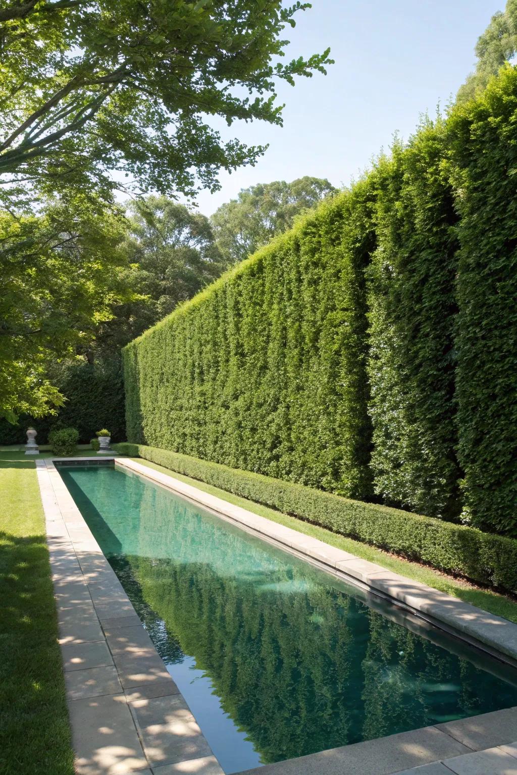 Hedge walls offer a natural and environmentally friendly privacy option.