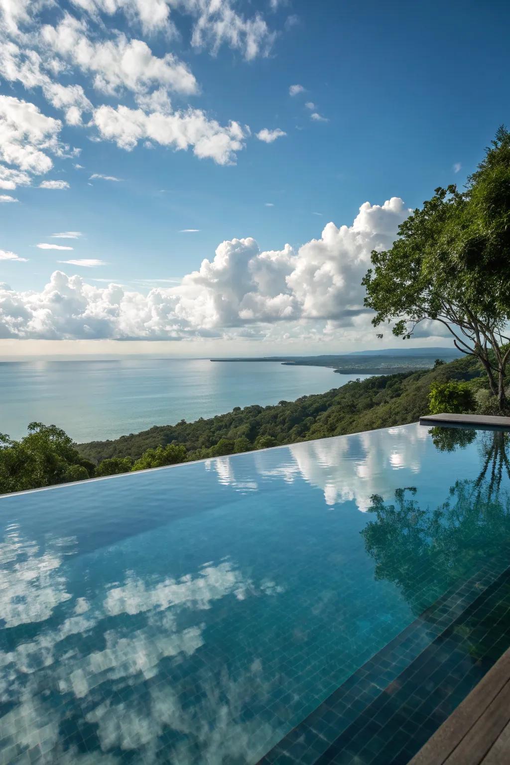 Achieve seamless beauty with an infinity pool design.