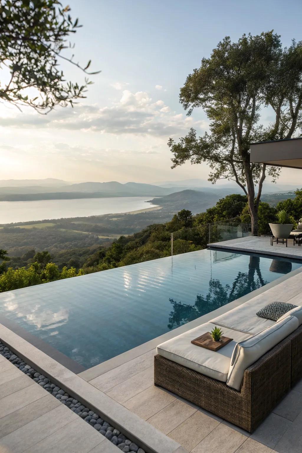 Experience luxury with an infinity edge pool.