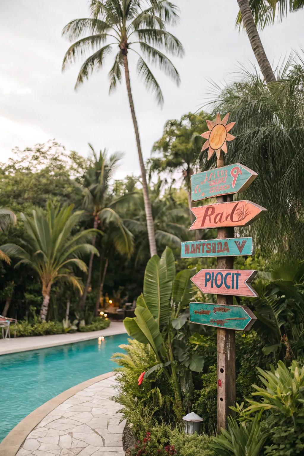 Turn your poolside into a tropical paradise.