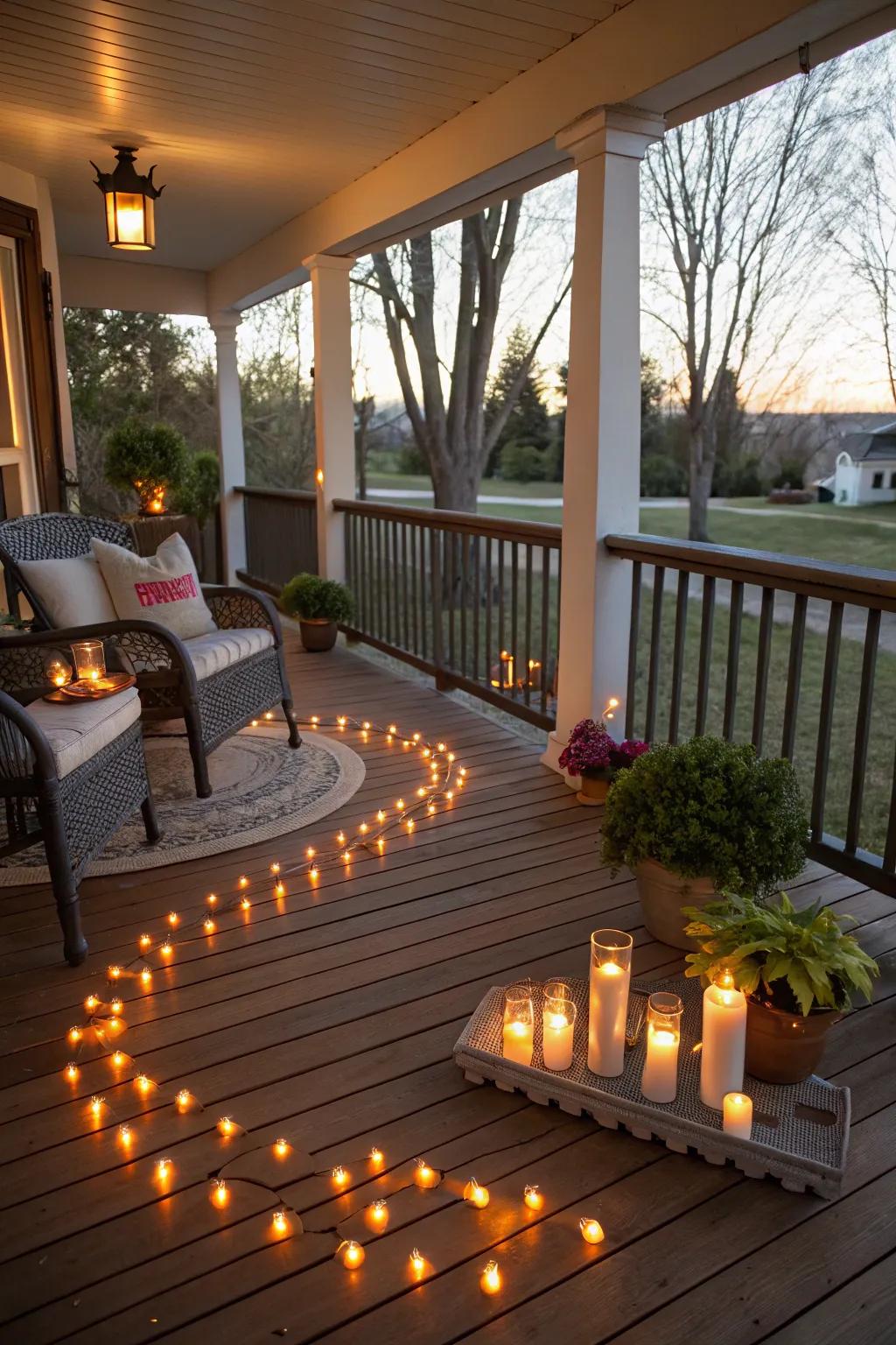 Candles offer a warm, intimate glow.