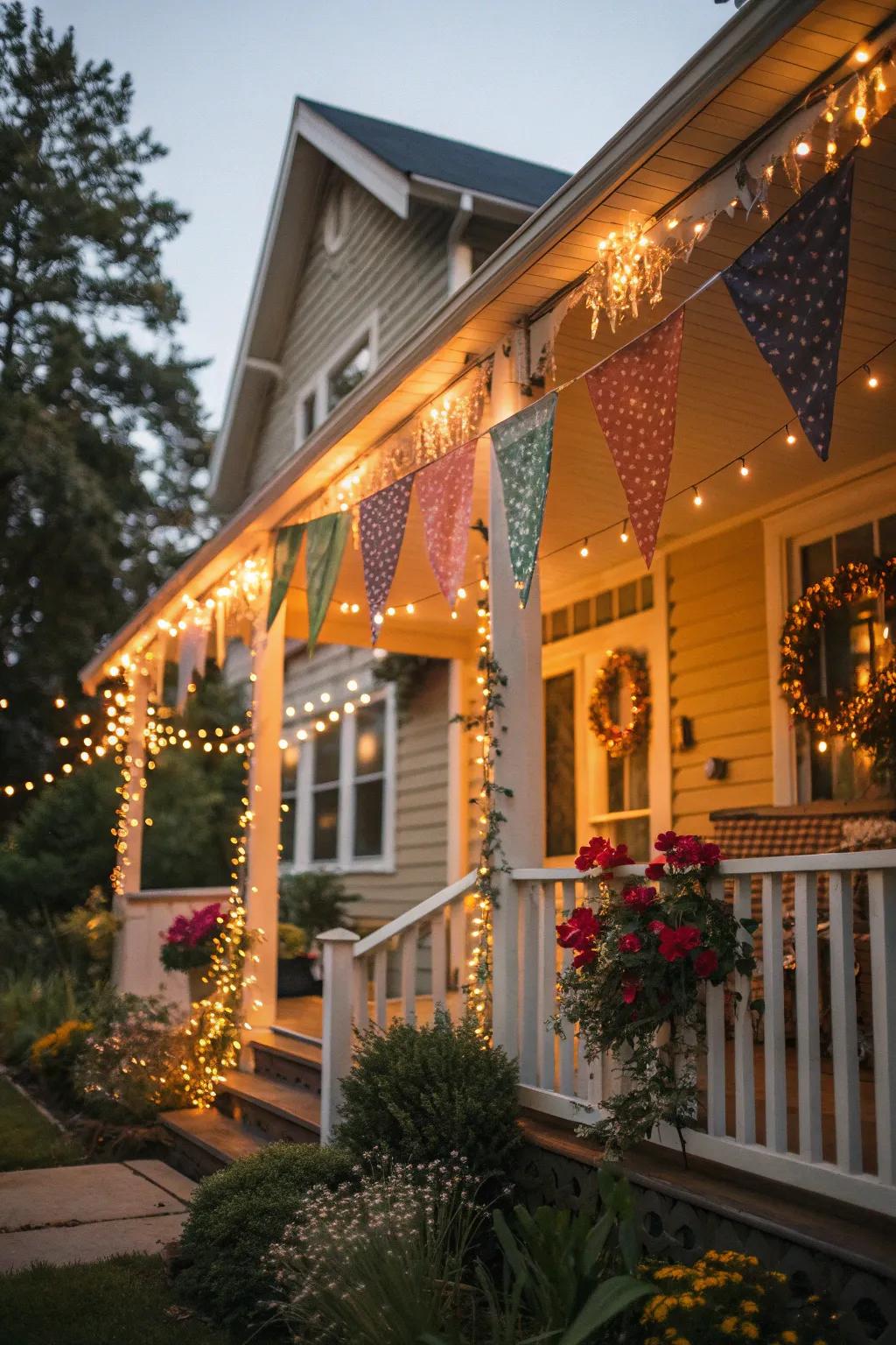 Festive decor creates an enchanting party atmosphere.