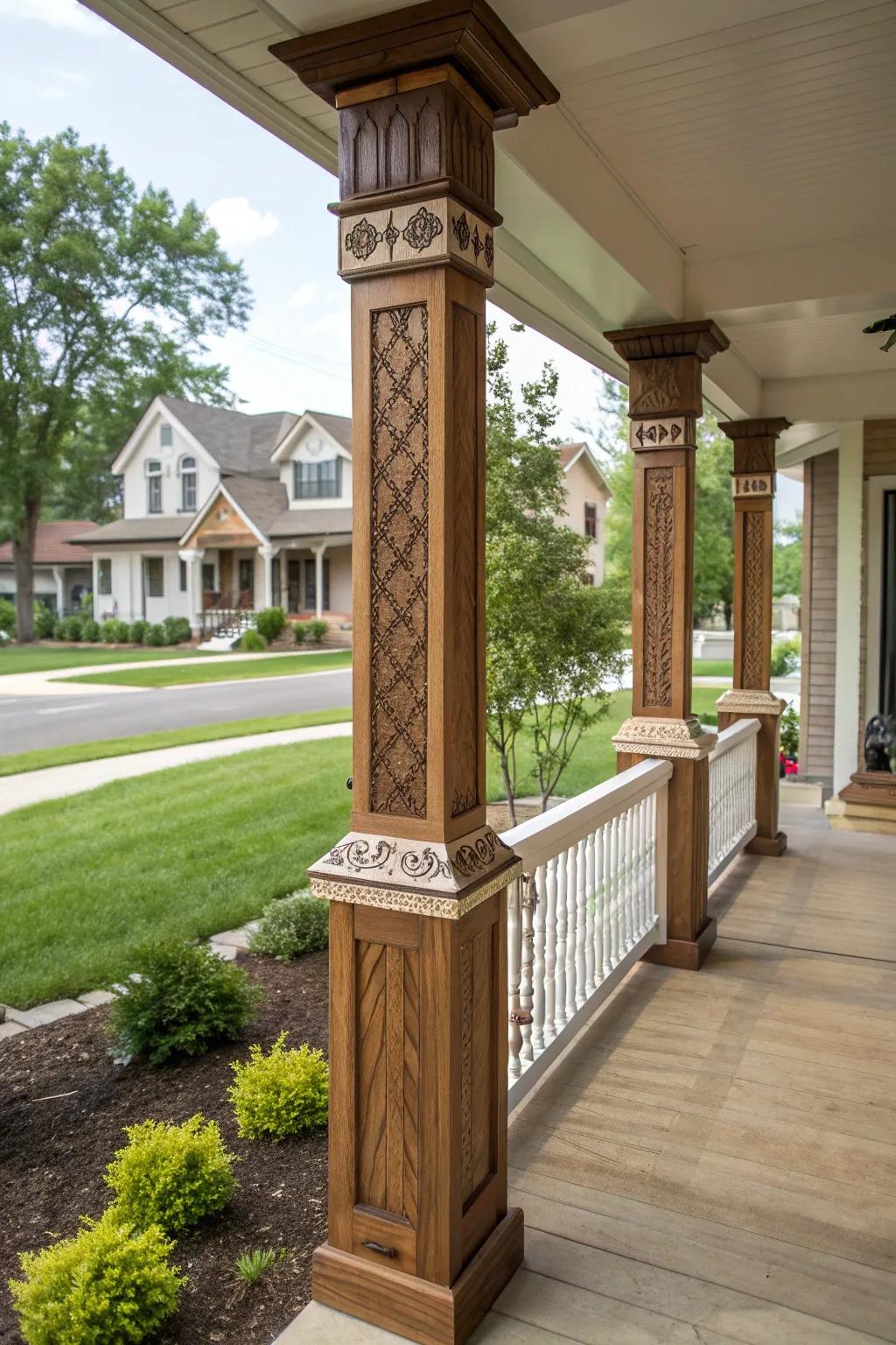 Decorative trims can transform your porch posts into stylish architectural features.