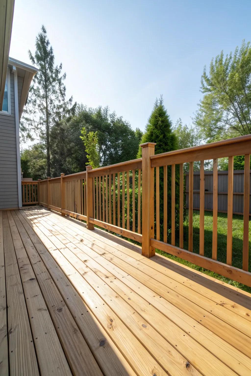 Make a statement with wide, bold wooden planks.