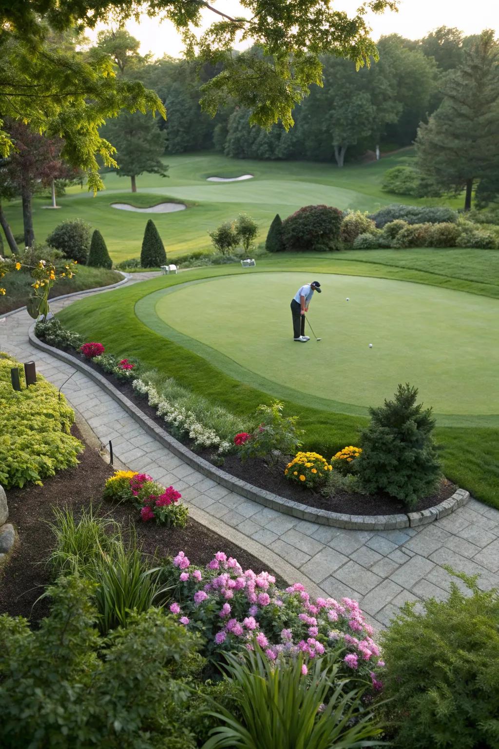 Innovative shapes make your putting green a standout feature.