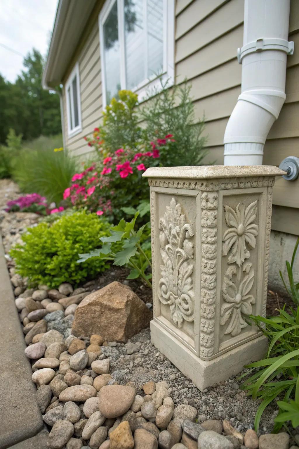 Protect your garden with stylish splash blocks.