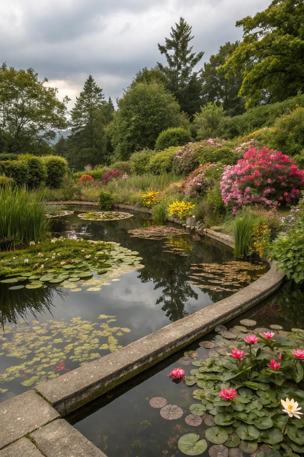 Lush vegetation can transform a pond into a wildlife haven.