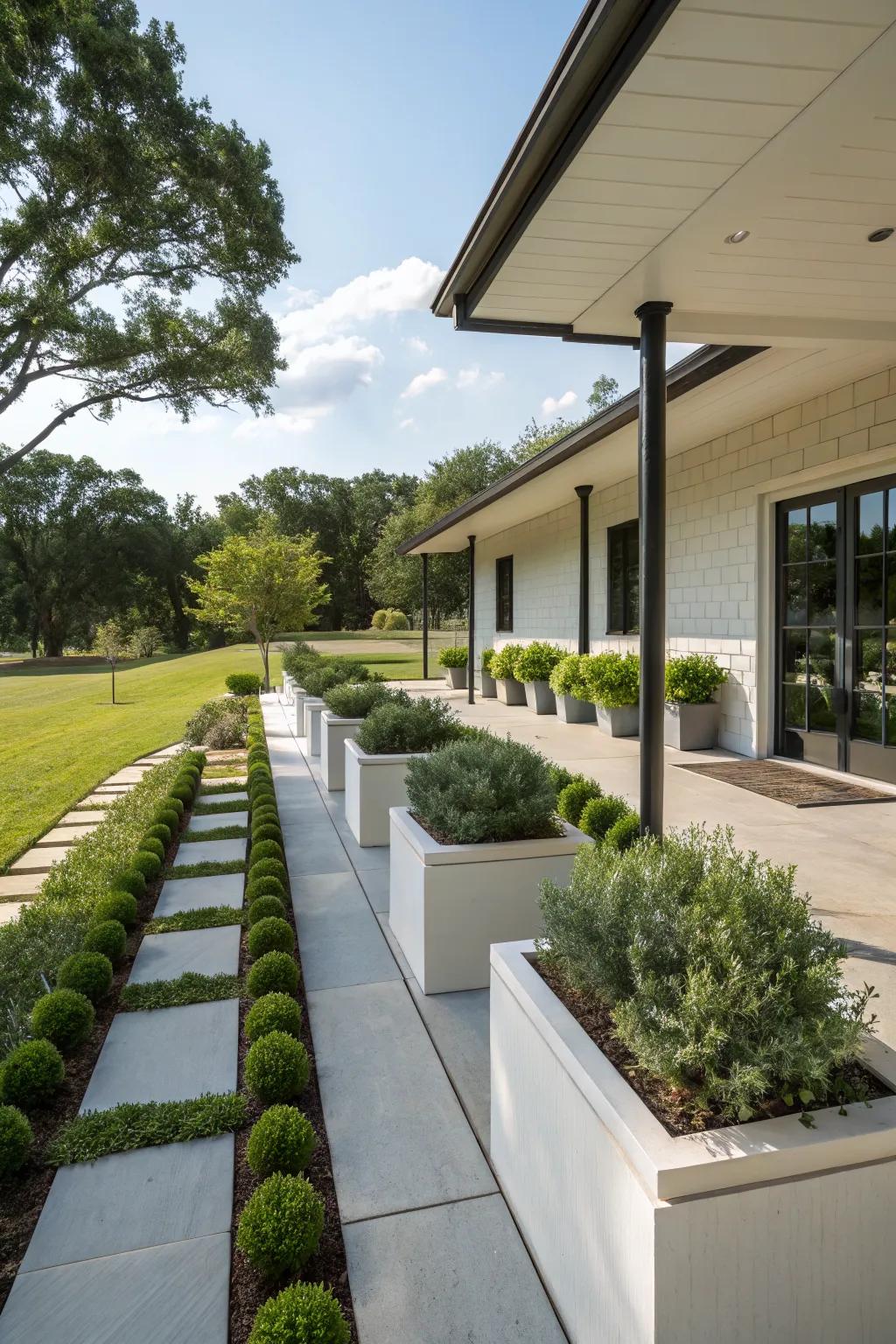 Minimalist touches bring a modern flair to ranch homes.