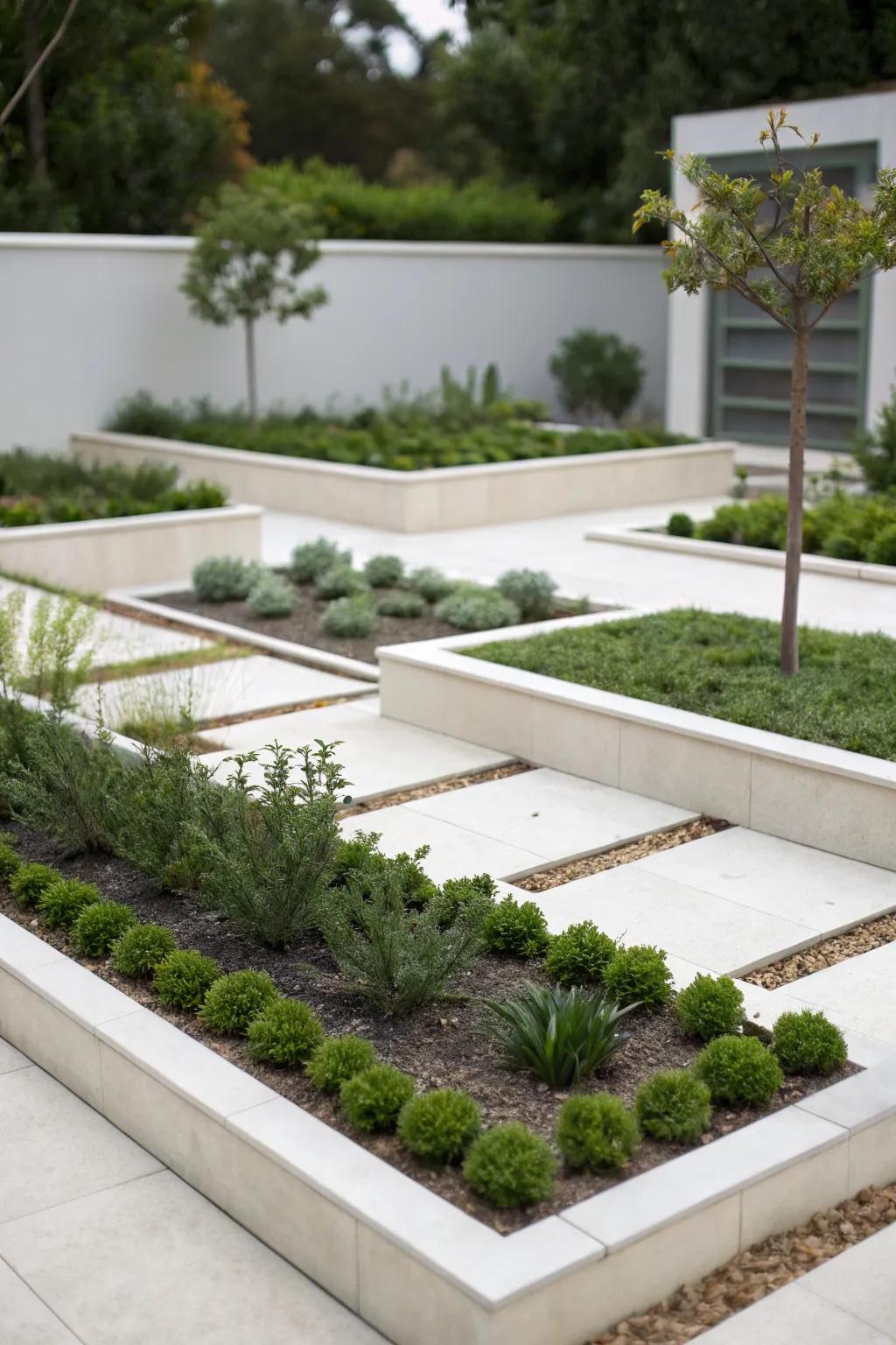 Minimalist design brings calm to a rectangular garden