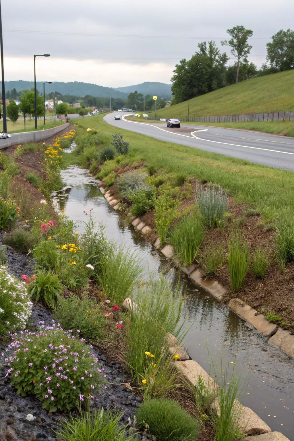Rain gardens manage water and enhance beauty.