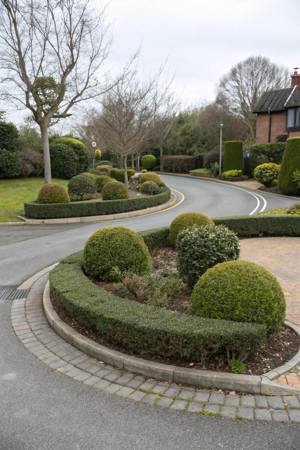 Achieve harmony with symmetrical planting.