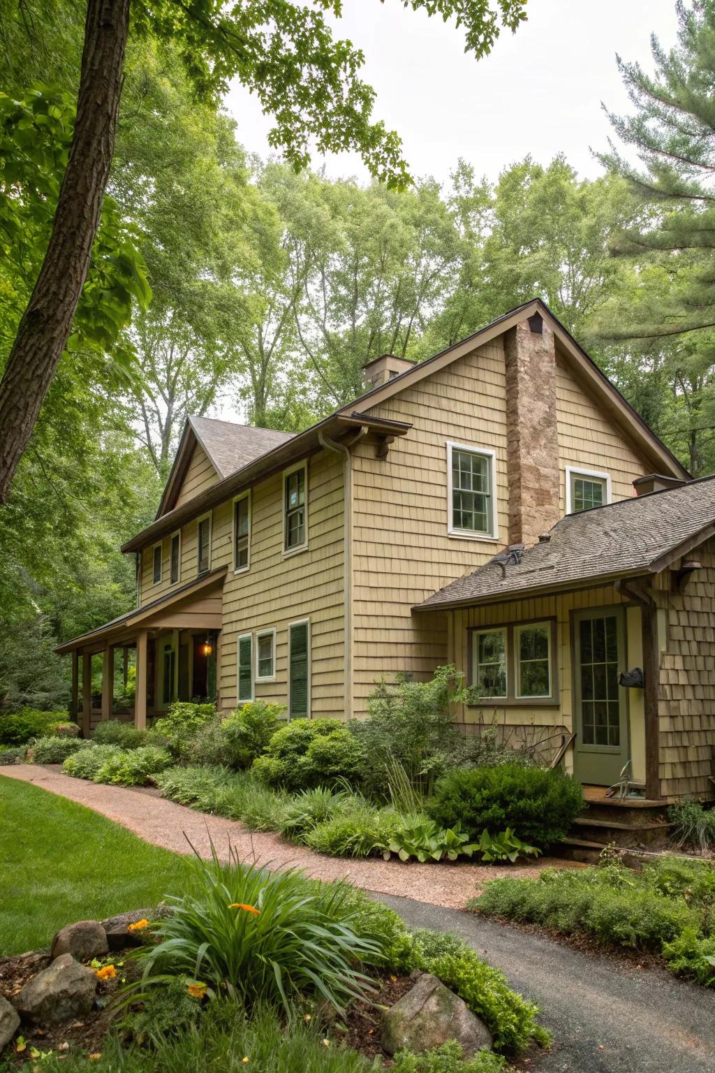 Neutral colors create a serene and welcoming vibe