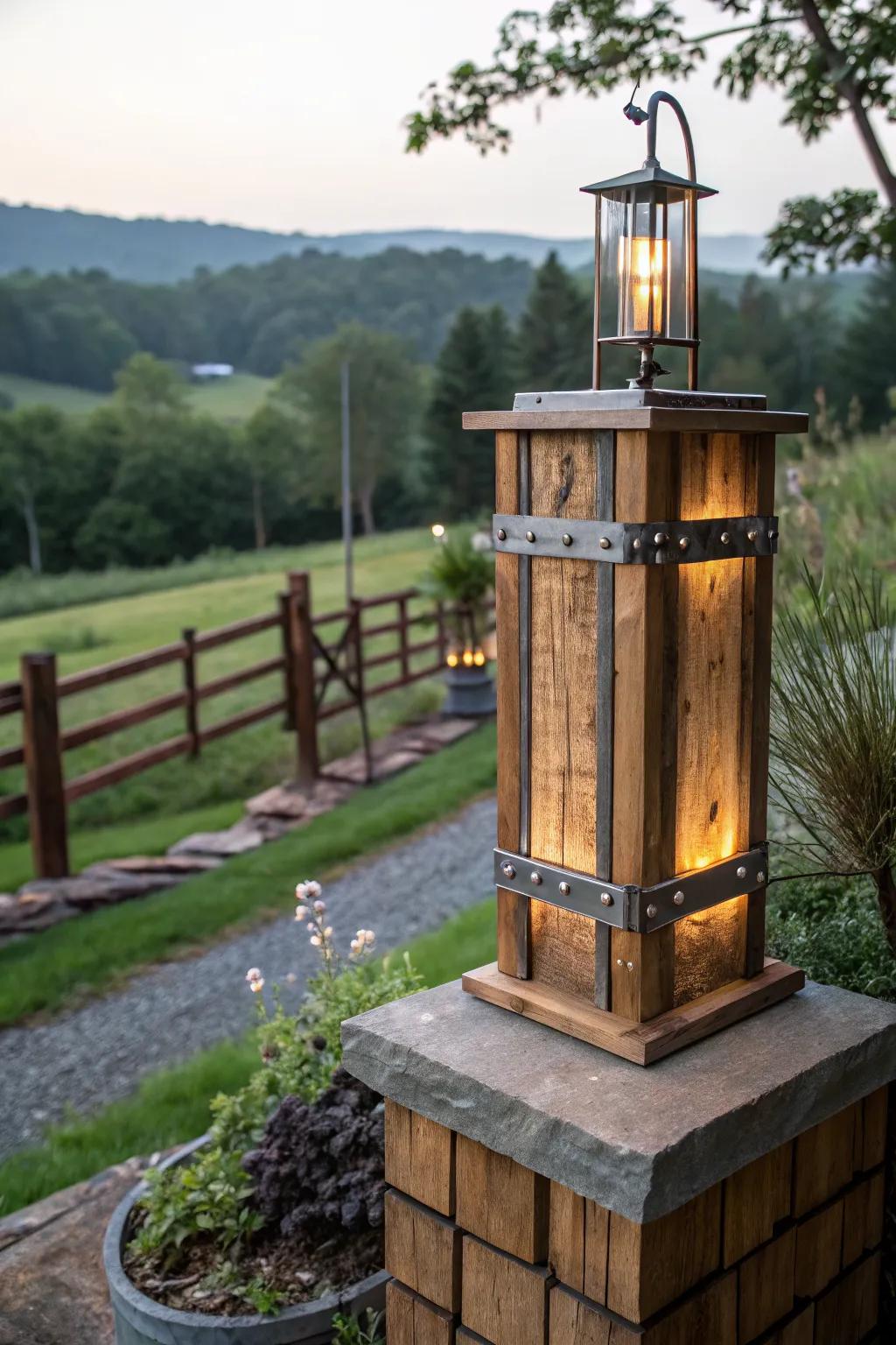 A light fixture using natural materials for an earthy vibe.
