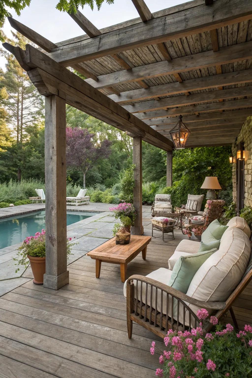Charming seating areas perfect for relaxation and gatherings.