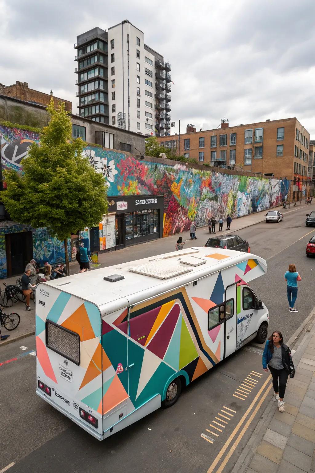 Artistic patterns that turn your RV into a canvas.