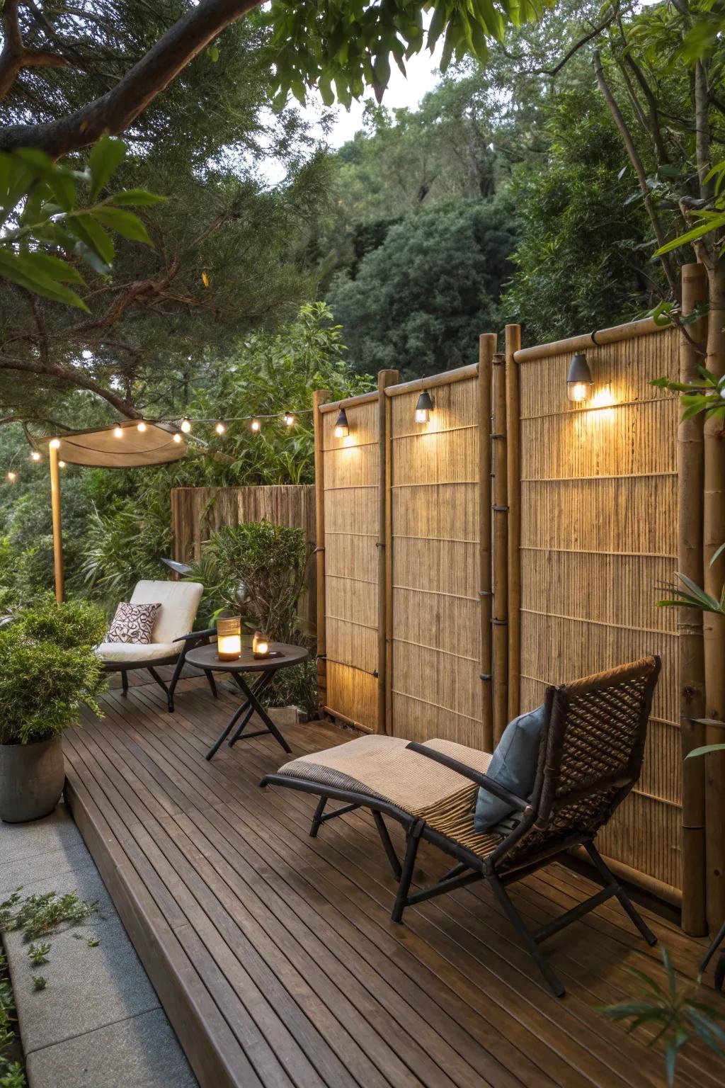 Privacy screens offer seclusion and style to your side deck.