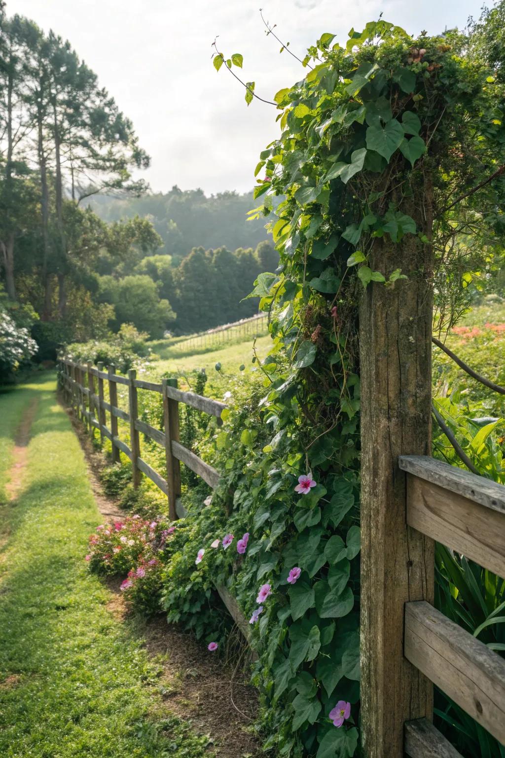 Integrating nature with your fence design for a seamless look.