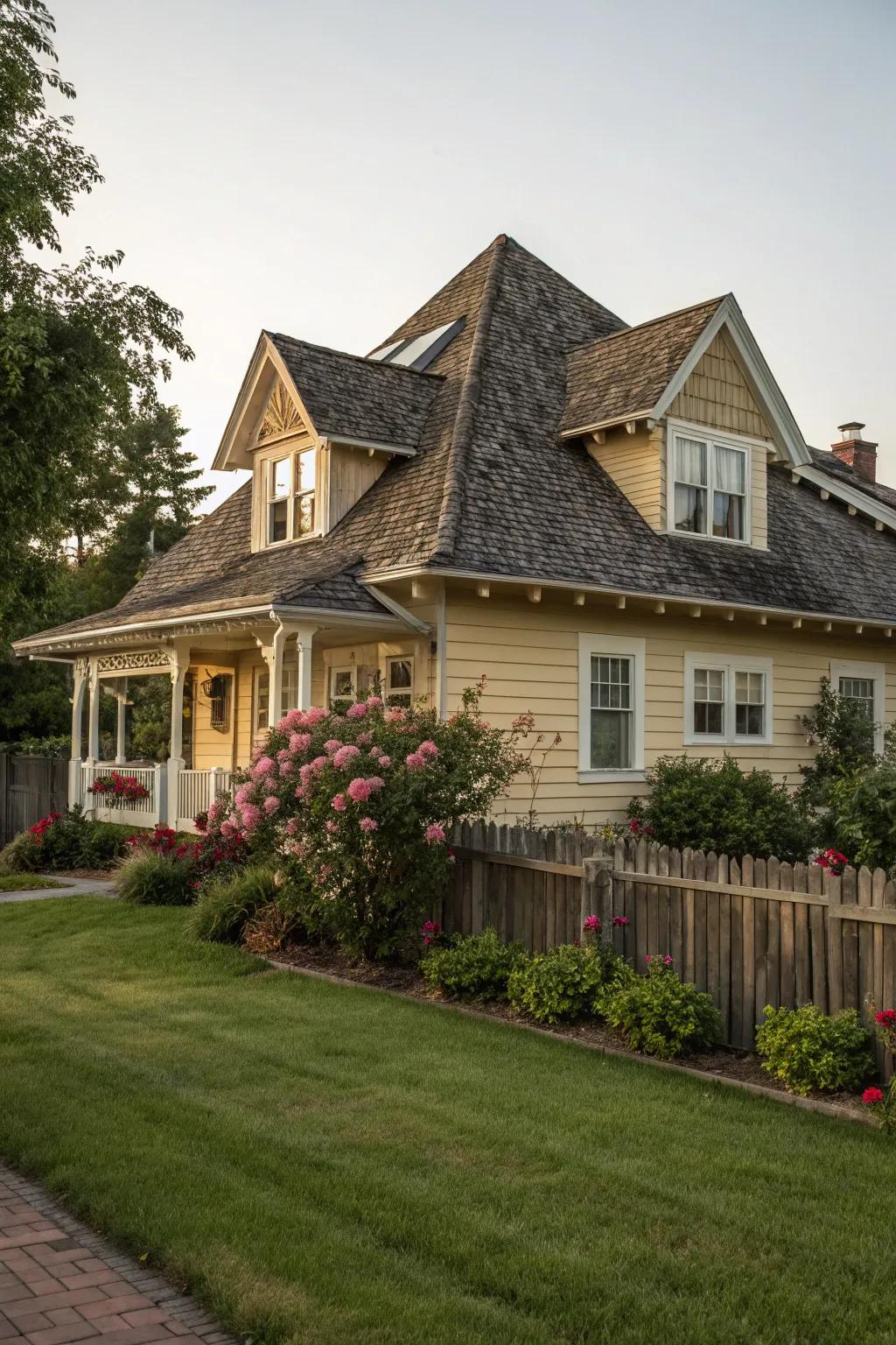 Traditional house with a gabled roof