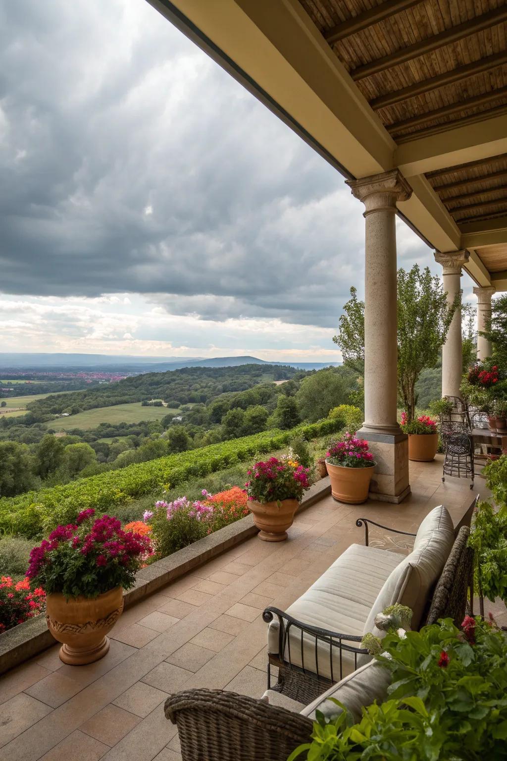 Open veranda design offering a seamless connection with nature.