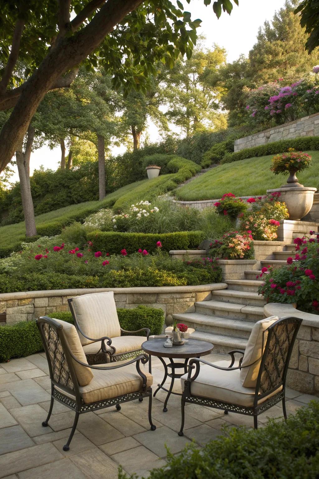 Create a tranquil retreat with a seating nook in your garden.