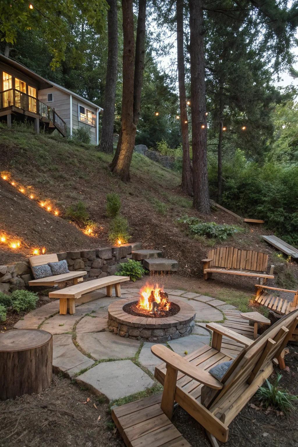 Gather around a cozy fire pit for memorable evenings.