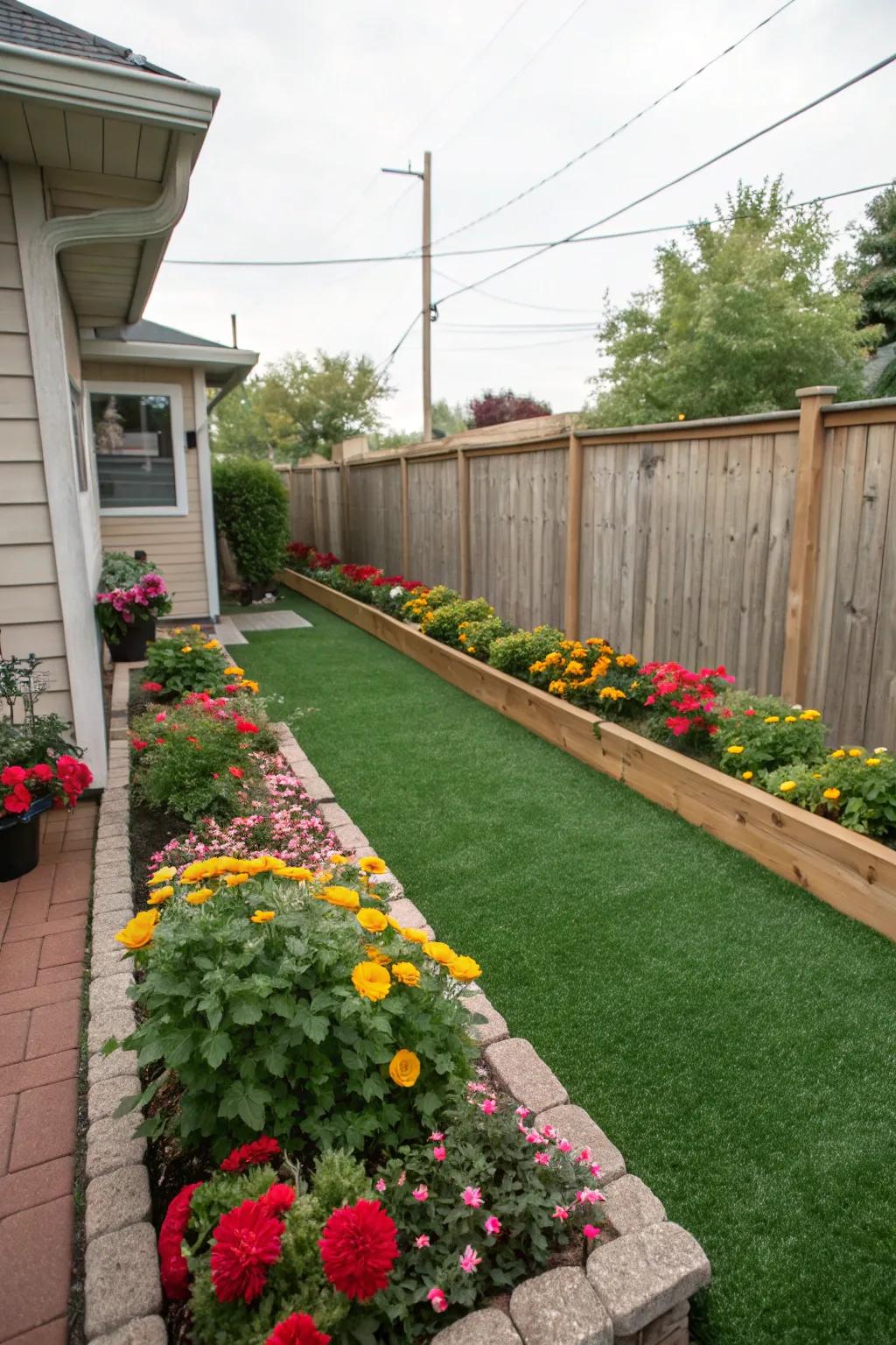 Vibrant flowers enhance the beauty of your turf.