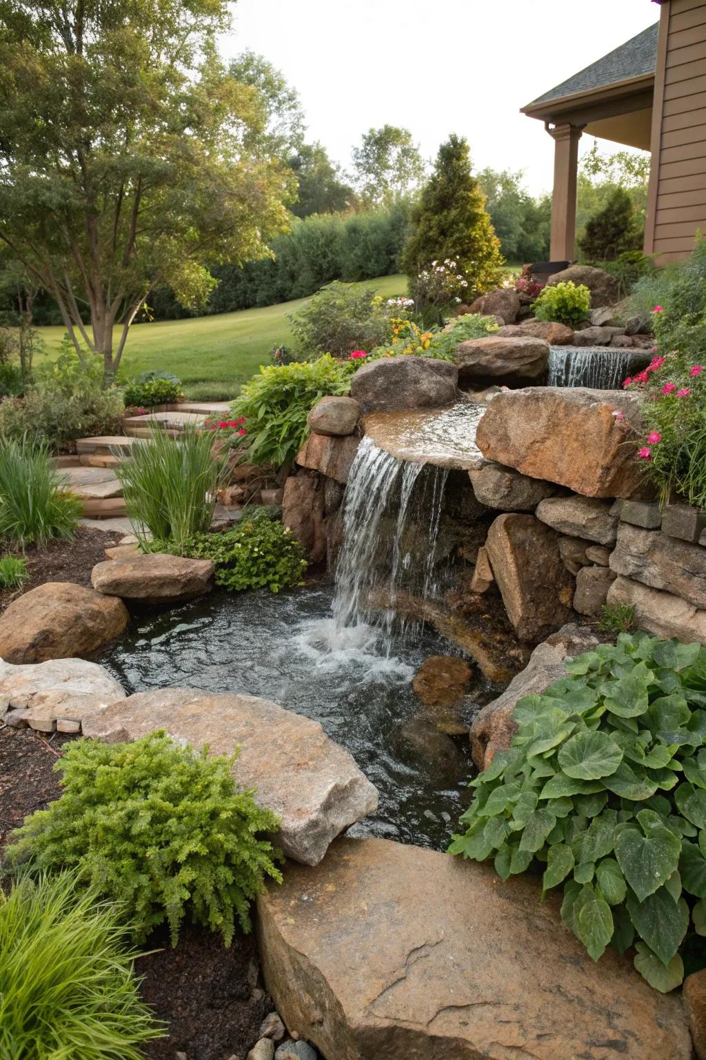 Mini cascades bring the soothing sound of nature to your space.