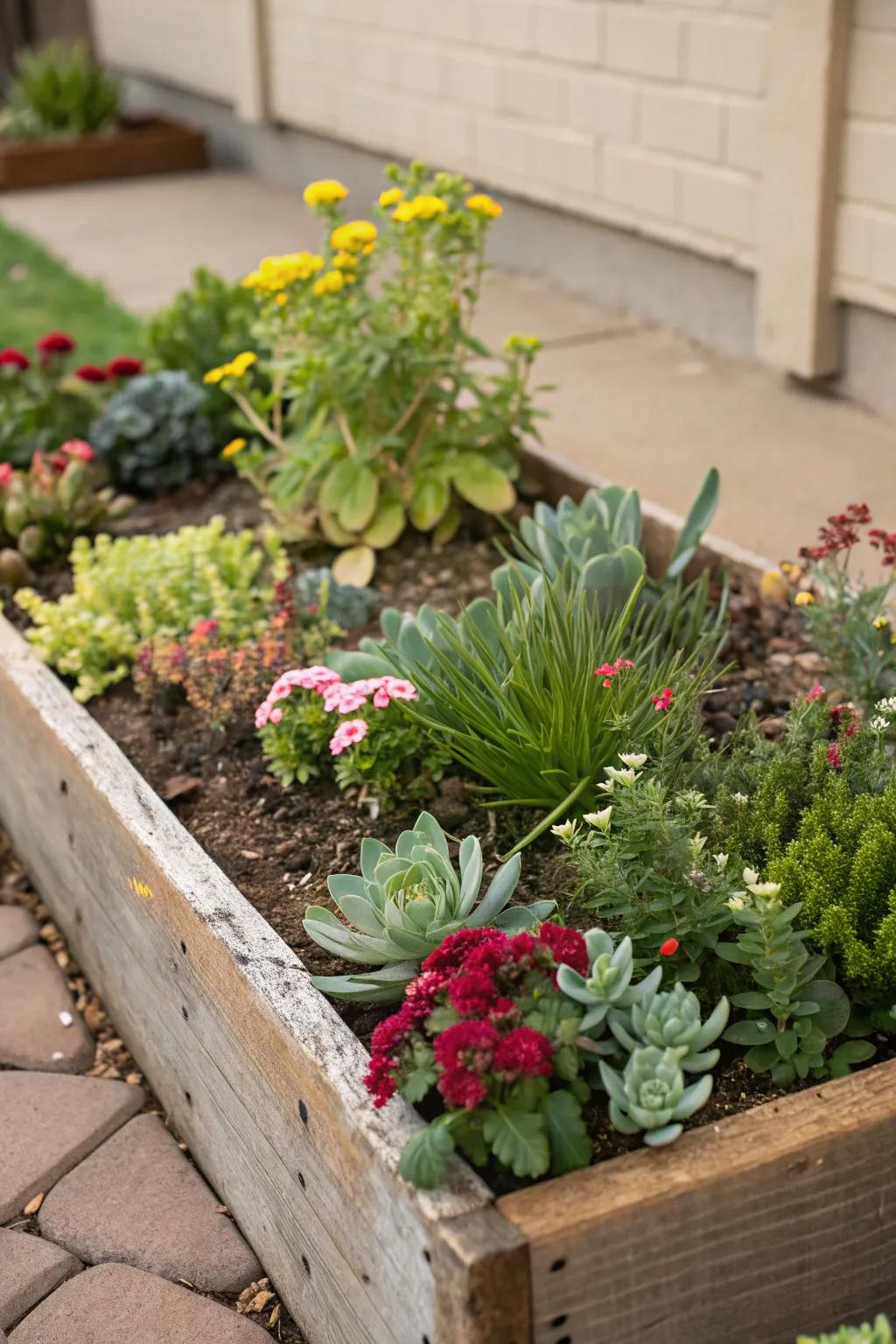 Diverse plant selection adds vibrancy