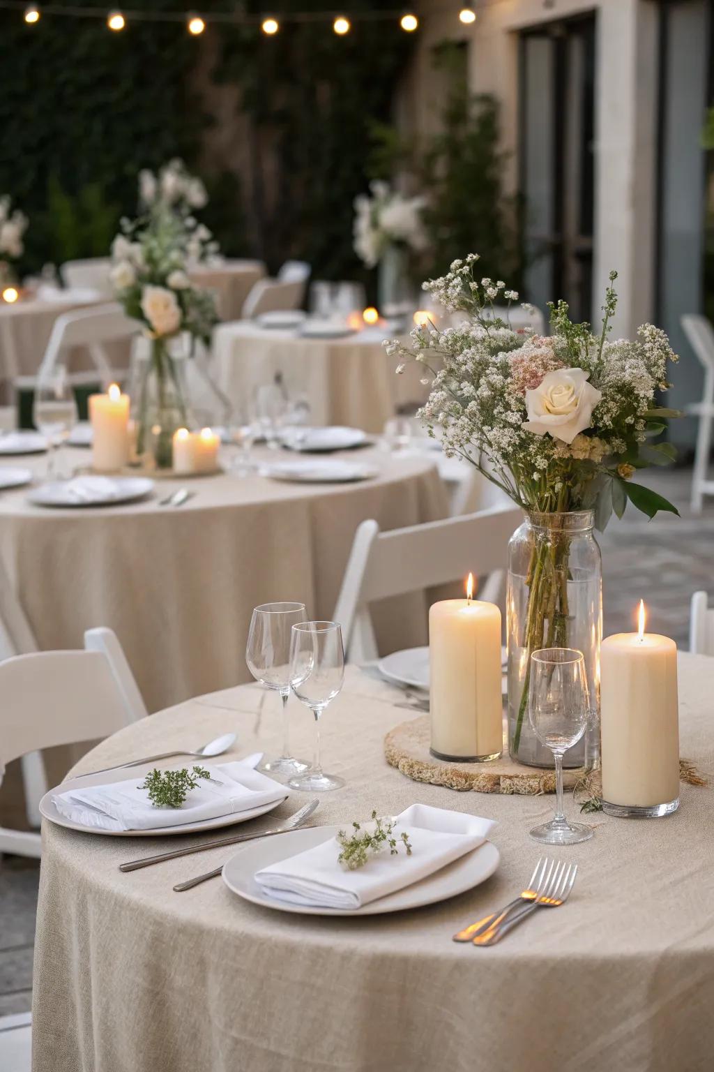 Elegant table settings for a refined look.