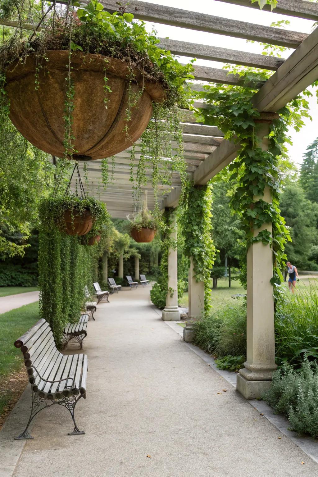 Enhance your garden's charm with a beautiful hanging garden.