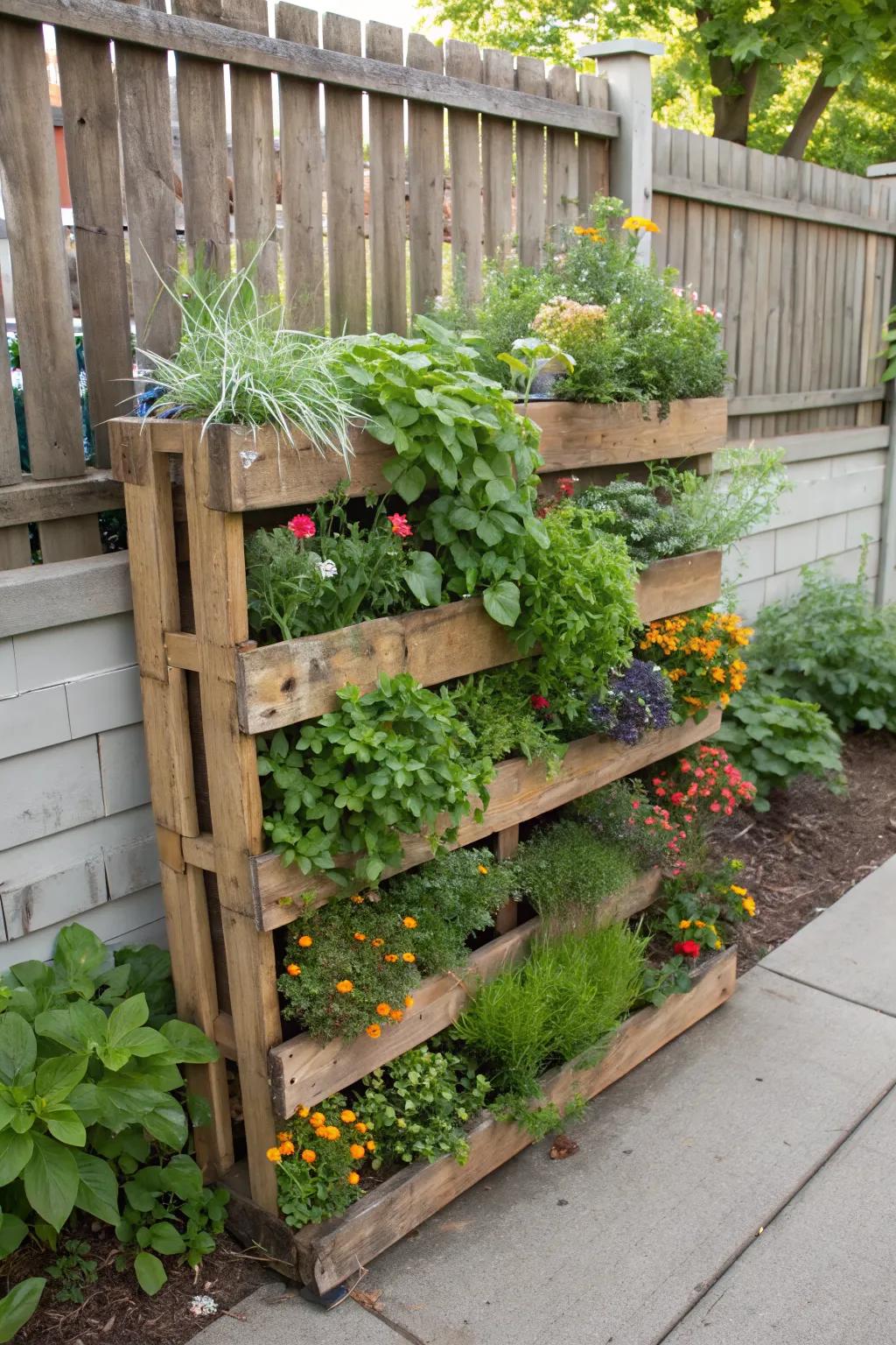 Maximize space by growing your garden vertically.
