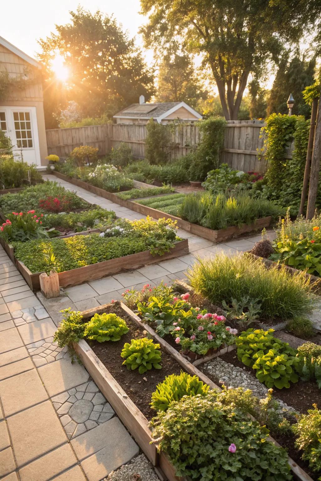 An efficient layout maximizes the potential of any small garden.